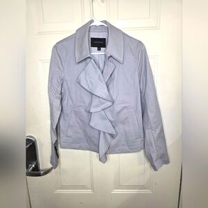 Banana Republic Factory Gray Ruffled Women's Jacket Size XS‎